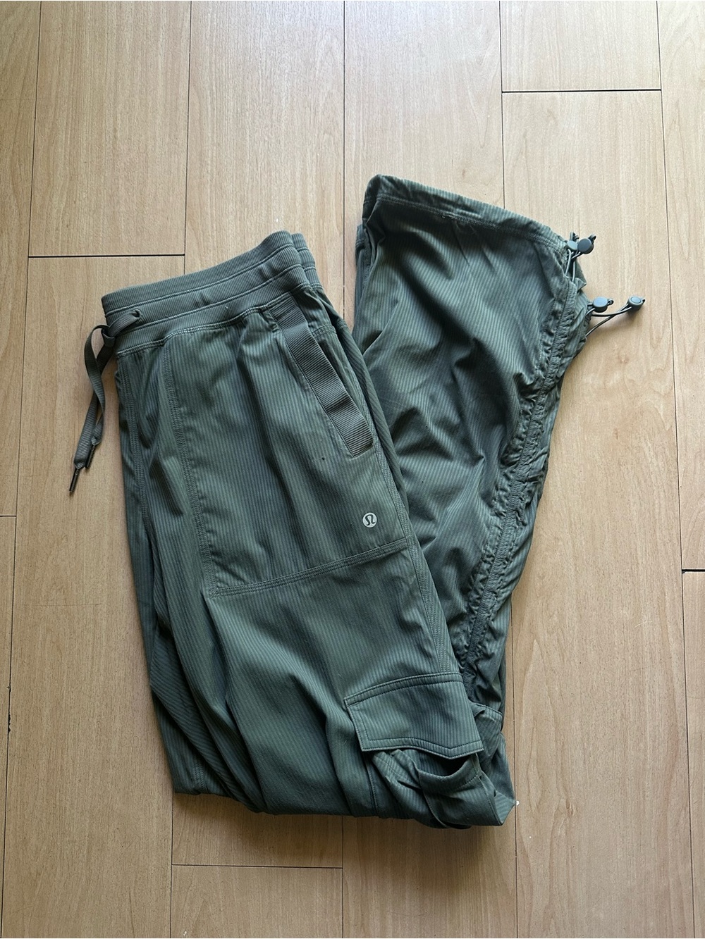 Lululemon Women Activewear Pants S Olive Cargo Dance Studio Mid Rise